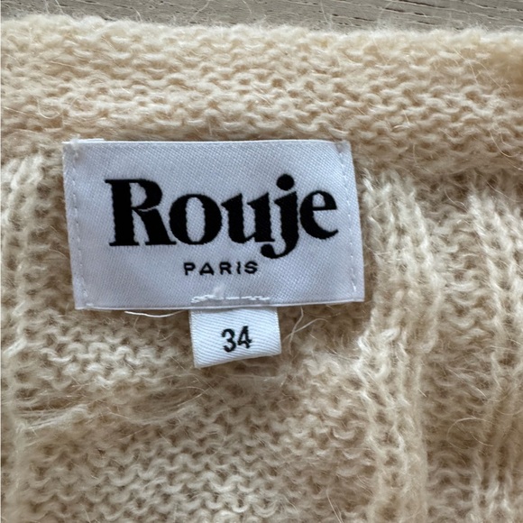 Rouje Azia Cardigan 34 coquille mohair blend sweater - Picture 7 of 8